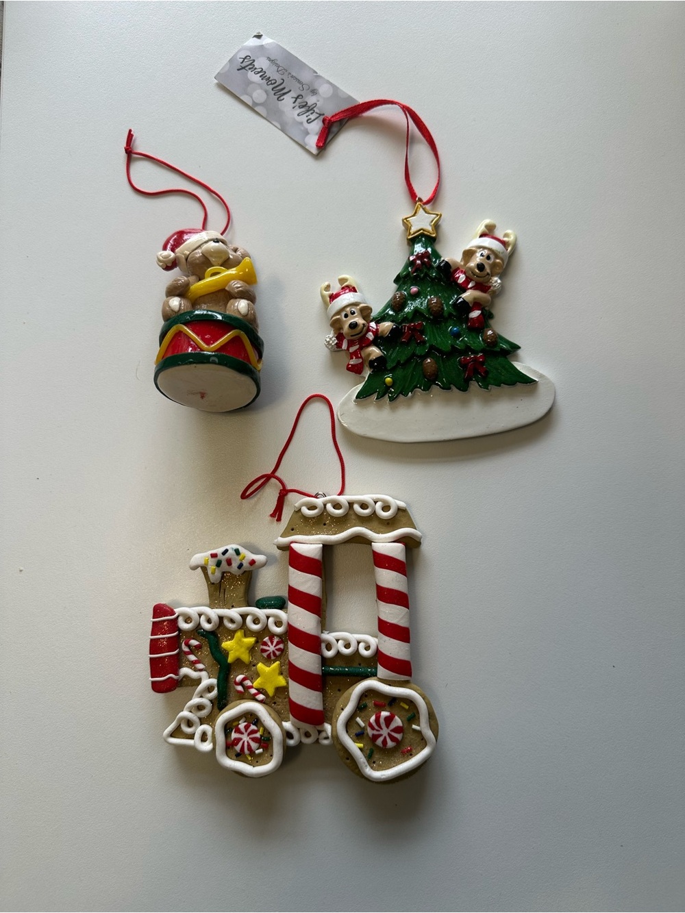 Festive Holiday Ornament Set - Red, Green & White